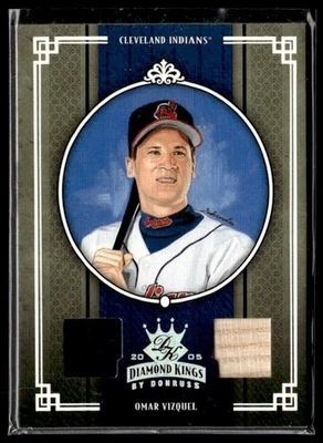 L36.494 - 2005 Diamond Kings Materials Plata #78 Omar Vizquel Bat-Jersey/100 Foto 1 de 2