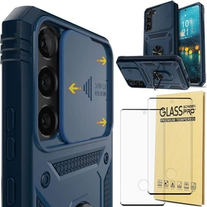 Blue For Samsung S22 Ultra/S22+ Case Camera Slide Lens Cover / Screen Protector - Picture 1 of 18