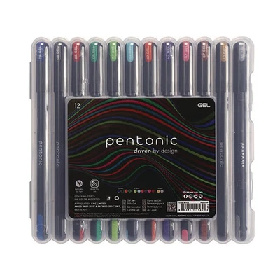 Pentonic 0,7 mm Sortiert 12 Farben Stick Gel Stifte (1 Packung) - Bild 1 von 4