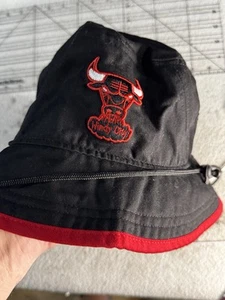 Chicago Bulls Bucket Hat Black Hardwood Classics New Era Extra Large Windy City - Picture 1 of 12