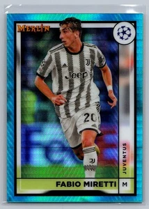 2022-23 Merlin Chrome Club Competitions #78 Fabio Miretti Aqua Prism Refractor - Picture 1 of 2