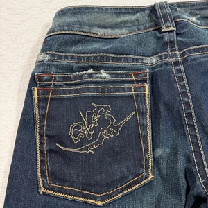1921 Western Glove Works Bootcut Jeans Wmn 28/34 (30x30) Japan Denim Embroidered - Picture 1 of 14