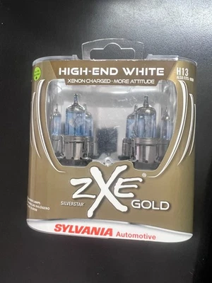 SYLVANIA H13 SilverStar zXe GOLD High Performance Halogen Headlight 2 Bulbs 7940 - Image 1 of 2