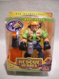 Rescue Heroes  Body Force Rip Rockefeller Constructon Worker Factory Sealed!