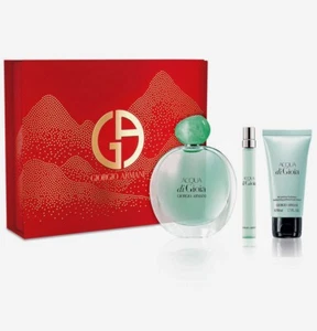 Acqua Di Gioia by Giorgio Armani 3pcs GIFT SET ( 3.4oz EDP Spray + 0.5oz EDP Spr - Picture 1 of 6