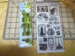 2 New NIP Rubber Stamps TPC Travell World & Inkadinkado Key phrases 20 total - Picture 1 of 1