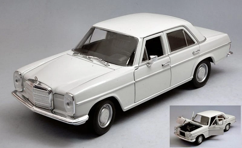 Mercedes 220 W115 White 1:24 WELLY 24091W - Immagine 1 di 1
