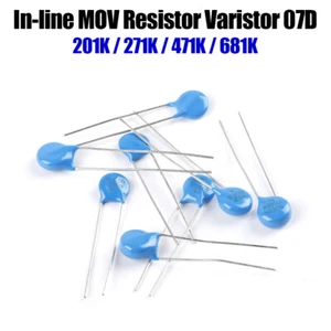 10 × Inline MOV Widerstand Varistor 07D ±10 % Varistor Spannung 201K/271K/471K/681K - Bild 1 von 10