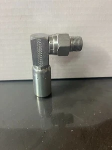 EATON Weatherhead 06U-M06 3/8" x 3/8" Rohraußengewinde drehbar 90 Grad Winkelverschraubung - Bild 1 von 1