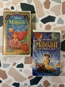 The Little Mermaid Special Edition & The Little Mermaid 2 Return To The Sea VHS - Picture 1 of 10