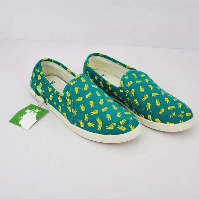 Sanuk женская пара O' кости печати скольжения на США 8 веган кроссовок знак мира - Изображение 1 из 4