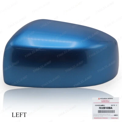Blue Left Wing Side Mirror Cover Cap For Mitsubishi Mirage Attrage 2012 2018 Foto 1 de 4