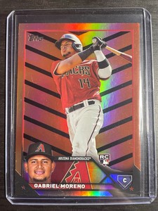 2023 Topps Update Gabriel Moreno RC Orange & Black Foil Halloween US161