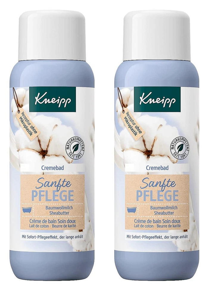 3x Kneipp Cremebad Sanfte Pflege mit Baumwollmilch & Sheabutter 400ml