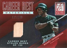 2015 Elite Baseball Career Best Materials #23 Rickey Henderson BAT RELIC 133/299
