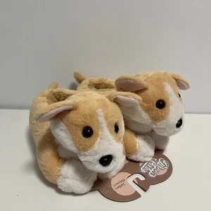 Moon Cake ~ Ladies’ Slippers ~ CORGI DOG STYLE Indoor/Outdoor ~ MEDIUM Size 7-8 - Picture 1 of 9