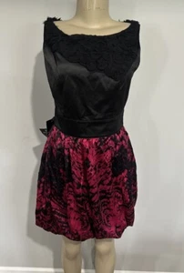 Bebe Dress Size Small Black Lace Pink Cocktail Party New With Tags - Picture 1 of 3