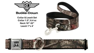 Buckle Down Large Collar & Leash Big Dog Mossy Oak Camo Dodge Ram Hunting 6.8 oz - Picture 1 of 7