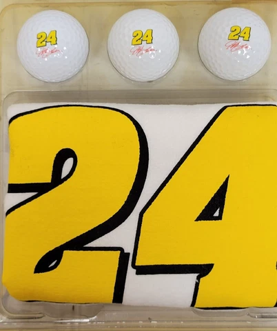 NASCAR #24 Jeff Gordon Golf Balls and Towel Set, NEW Cover