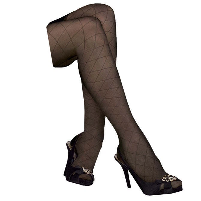 Jobst Ultrasheer Padrão Diamante Biqueira Fechada Coxa Alta 20-30 mmHg Preto Pequeno - Imagem 1 de 1