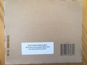2014 P & D United States Mint Uncirculated Set in Original Unopened Box 28 Coin - Picture 1 of 1