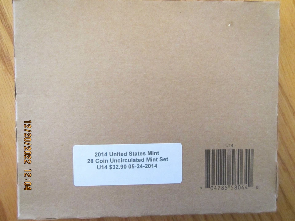 2014 P & D United States Mint Uncirculated Set in Original Unopened Box 28 Coin - Image 1 of 1