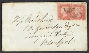 Wiltshire PH 1858 2x 1d stella EJ EK BARFORD a Blandford fine UDC - Foto 1 di 2