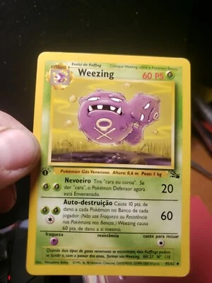 Pokemon Weezing Spanish? 1st edition Fossil 45/62 Wotc Free TRACKED SHIPPING - Image 1 of 4