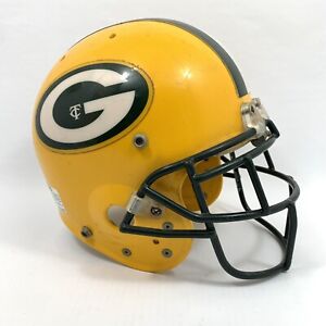 Green Bay Style TCG Yellow Football Helmet / Full Size / Schutt Air YFS Small