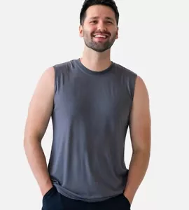 Cariloha Men's Bamboo Athletic Sleeveless Charcoal - XL - Picture 1 of 2