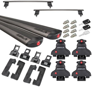 Rola Roof Rack Cross Bars For 08-17 Audi S5 8 Lock Cores For Cargo Kayak Luggage - Picture 1 of 12