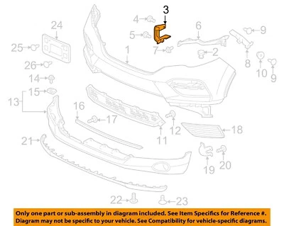 HONDA OEM 16-18 Pilot Front Bumper Bumper Components-Upper Bracket 71159TG7A00 - Image 1 of 2