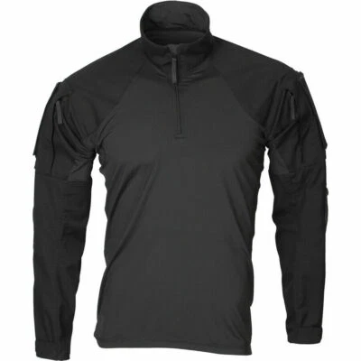 M.T TACTICAL FIELD SHIRT MILITARY STYLE AIRSOFT ASSAULT POLICE GEAR BLACK NEW