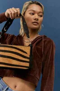 Urban Outfitters Women Abbie Animal Shoulder Bag Brown 100% Leather New Free P&P - Picture 1 of 5
