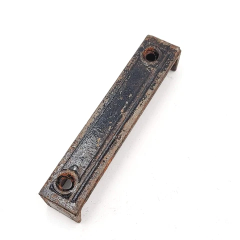 Antique SINGLE Cast Iron Door Rim Lock Keeper Catch Strike Plate 4"x 3/4"x 3/4" Cover