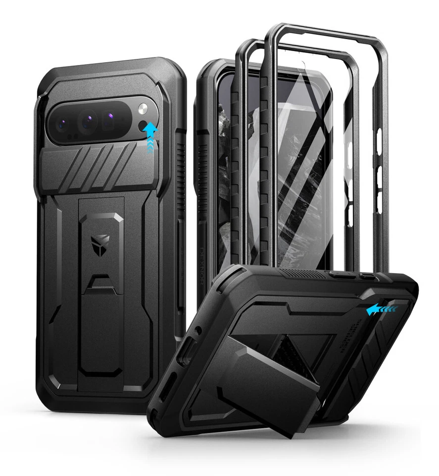 Dexnor for Google Pixel 9A/9/9 Pro/9 Pro XL Case with Slide Camera Cover Rugged - Image 1 of 4