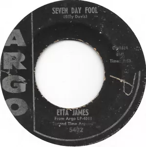 ETTA JAMES Seven Day Fool on Argo northern soul 45 HEAR - Picture 1 of 2