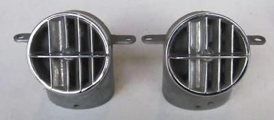 1968 Chrysler Imperial Interior Dash A/C Air Vent Chrome Pair (2) Used Orig 68 - Image 1 of 4