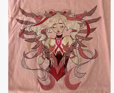 Camiseta OFICIAL Overwatch Rosa Mercy Caridad EXTREMADAMENTE RARA NUEVA Para Hombre Talla 4XL Foto 1 de 4