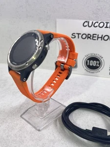 Garmin Fenix 5 Plus 47 mm Zafiro Multideporte GPS con Banda Naranja Solar Titanio - Imagen 1 de 5