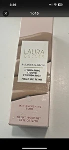 NEU Laura Geller Balance N Glow feuchtigkeitsspendende flüssige Foundation 0,9 Oz. Medium - Bild 1 von 5