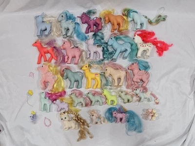 Hasbro My Little Pony G1 Vintage 1980s Lot – 24 Ponies + Pretty Kitty & Accessor - Image 1 of 4