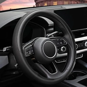 Car Steering Wheel Cover, Soft Microfiber Leather, Universal Fit 15 Inch, Bre... - Picture 1 of 6