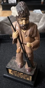 Arte popular vintage madera tallada a mano hombre de frontera/hombre de montaña 13 pulgadas - Imagen 1 de 11