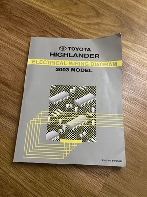 2003 Toyota Highlander Shop Service Repair Electrical Wiring Diagram Manual - Image 1 of 4