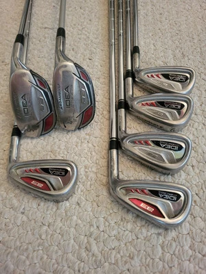 ADAMS IDEA A3  4 - 5 HYB. 6-PW REG.FLEX   7 PCS. R/H GOOD SHAPE!! - Image 1 of 4