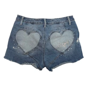 Juicy Couture Damen Western Short Denim Jeans Shorts Gr. 30 Herzsitz Design - Bild 1 von 13