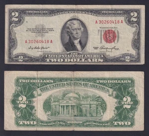 Banknotes United States 2 Dollars 1953 P-380 BB / VF - Picture 1 of 2