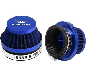2PZ Filtri Aspirazione Aria Moto 60mm Blu - Adatto Universale per ATV/Sporco - Foto 1 di 6