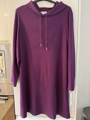 Calvin Klein Women’s Plus Size 1x Size 20 Deep Purple Casual Dress Or Long Tunic - Image 1 of 4